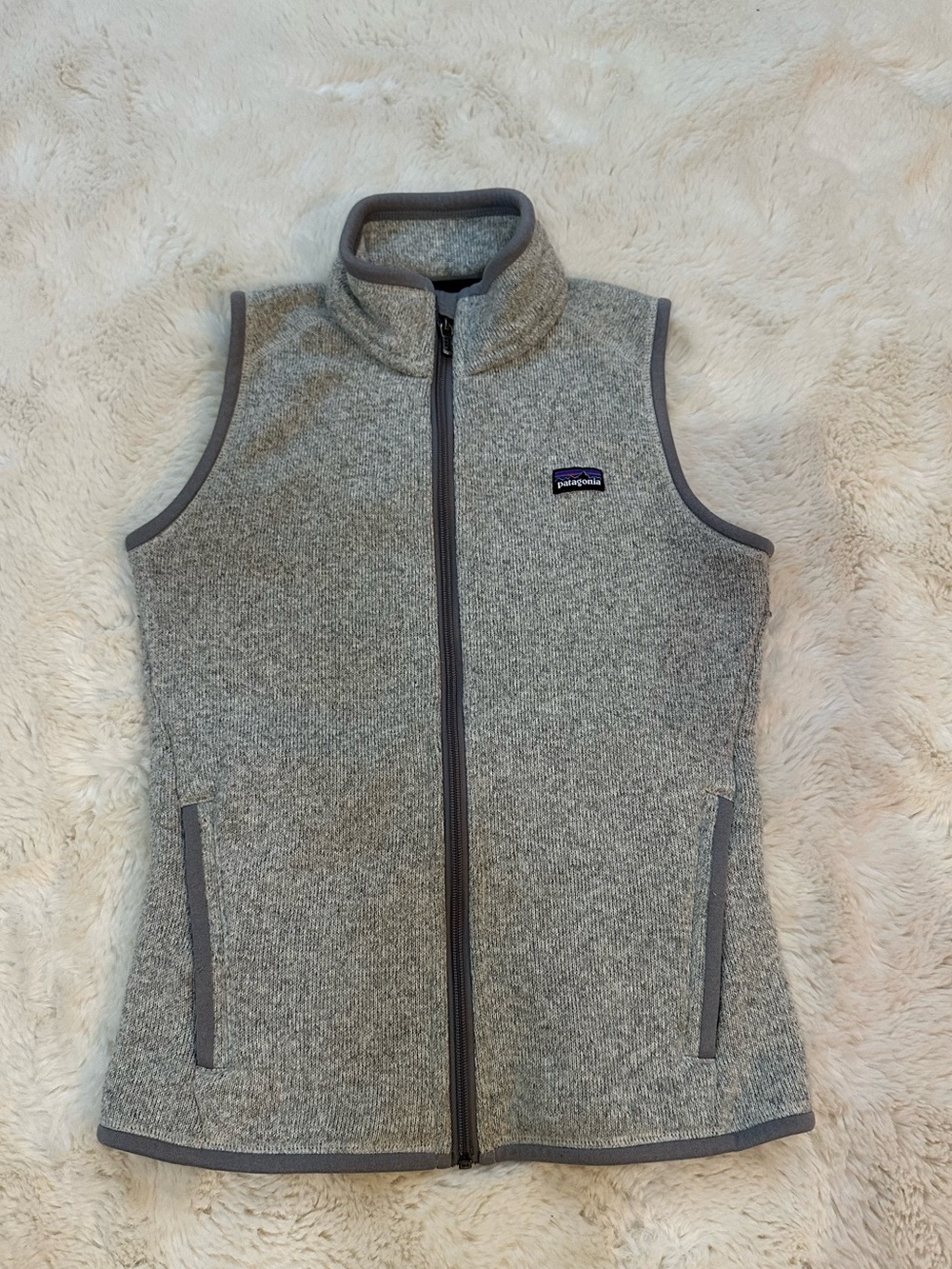 Patagonia gray xs zip up vest